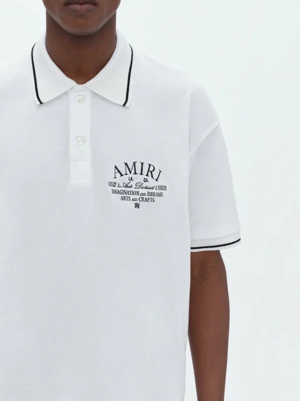 AMIRI Shirts> ARTS DISTRICT PIQUE POLO White