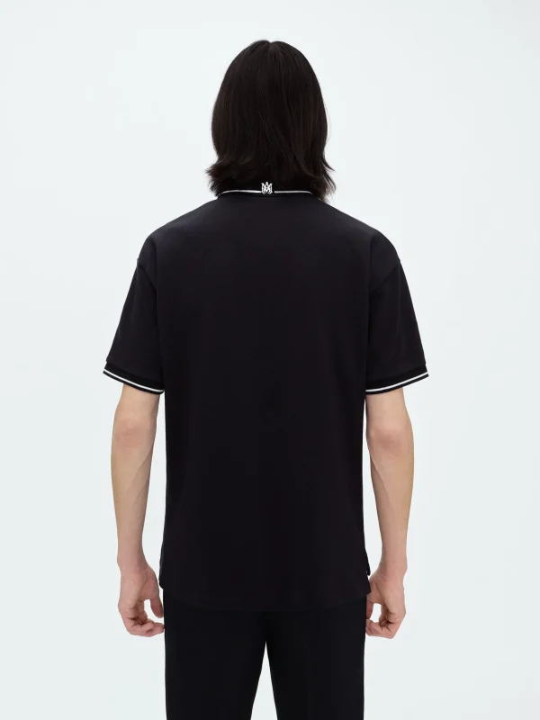 AMIRI Shirts> ARTS DISTRICT PIQUE POLO BLACK