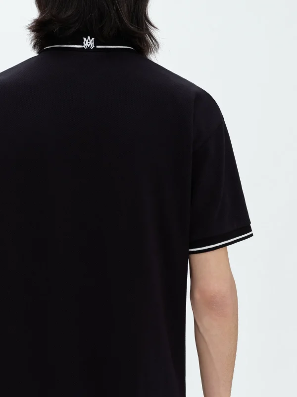 AMIRI Shirts> ARTS DISTRICT PIQUE POLO BLACK