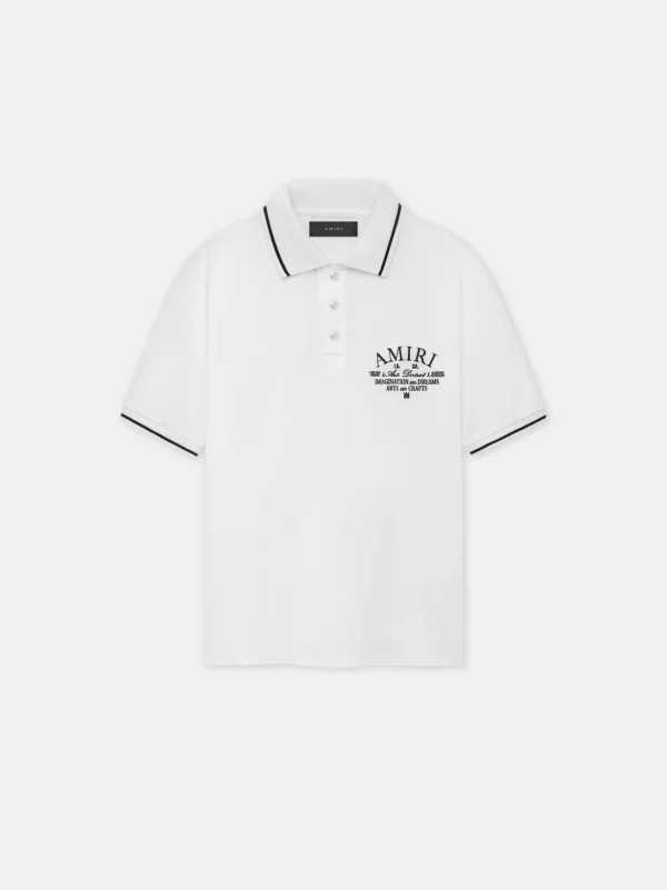 AMIRI Tees> ARTS DISTRICT POLO White