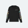 AMIRI Tees> BONES SCRIBBLE LONG SLEEVE TEE BLACK