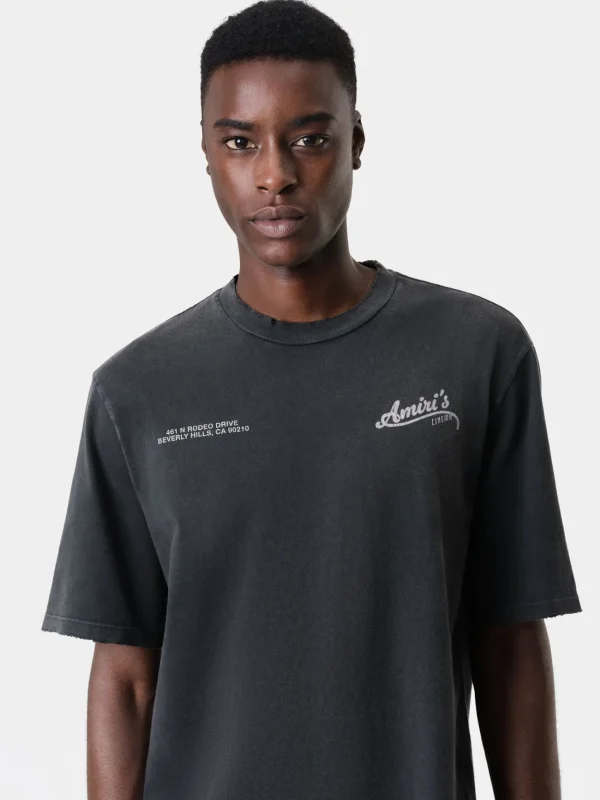 AMIRI Tees> CINEMAS VINTAGE TEE BLACK