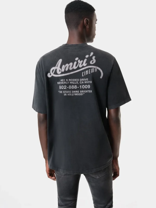 AMIRI Tees> CINEMAS VINTAGE TEE BLACK