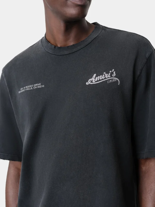 AMIRI Tees> CINEMAS VINTAGE TEE BLACK