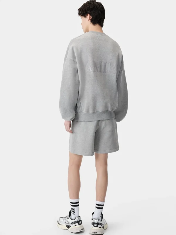AMIRI Shorts & Sweatpants> EMBROIDERED SHORT Grey