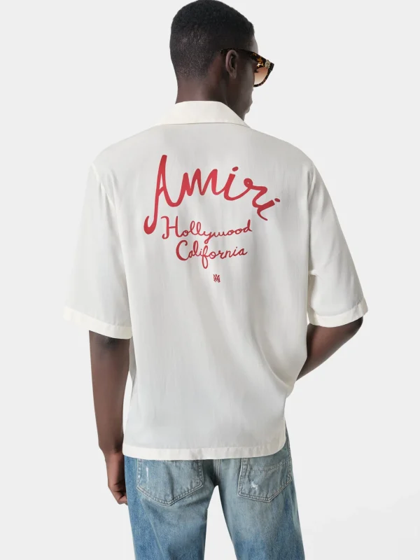 AMIRI Shirts> HOLLYWOOD CAMP SHIRT Alabaster