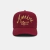 AMIRI Hats | Hats> HOLLYWOOD CANVAS HAT Burgundy