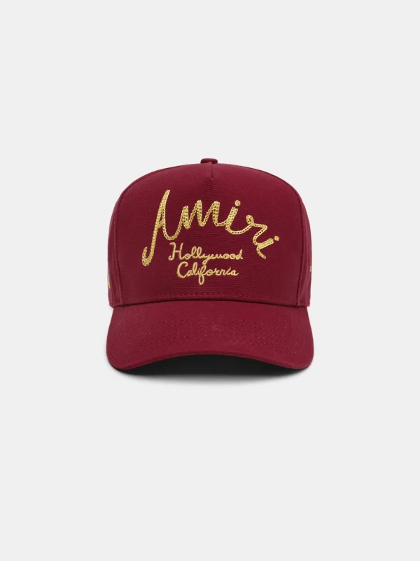 AMIRI Hats | Hats> HOLLYWOOD CANVAS HAT Burgundy