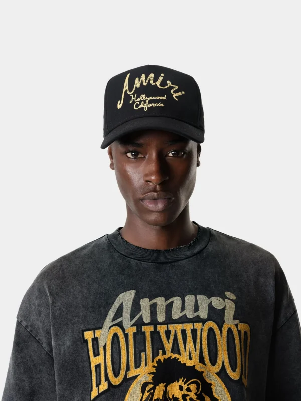 AMIRI Hats | Hats> HOLLYWOOD CANVAS HAT BLACK