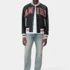 AMIRI Outerwear> LEATHER BOMBER BLACK