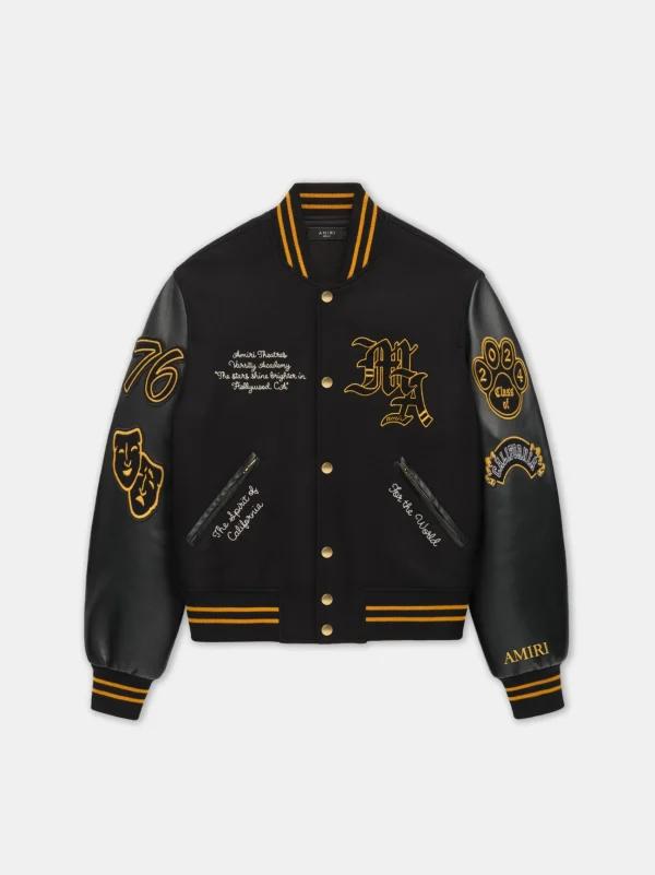 AMIRI Outerwear> LION VARSITY JACKET BLACK
