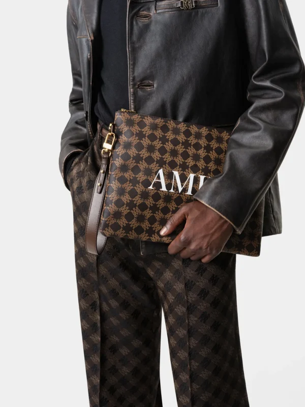 AMIRI Bags> MA QUAD LARGE POUCH Brown
