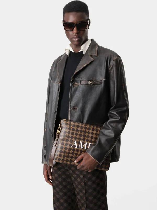 AMIRI Bags> MA QUAD LARGE POUCH Brown