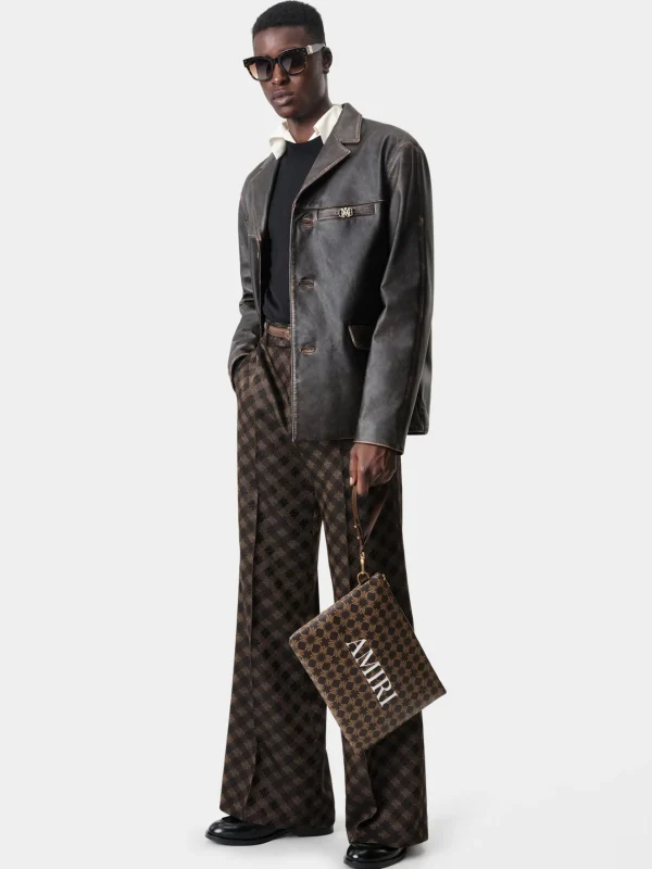 AMIRI Bags> MA QUAD LARGE POUCH Brown