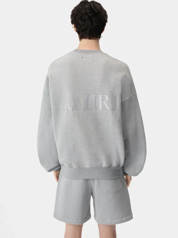 AMIRI Sweatshirts> OVERSIZED CREW Grey