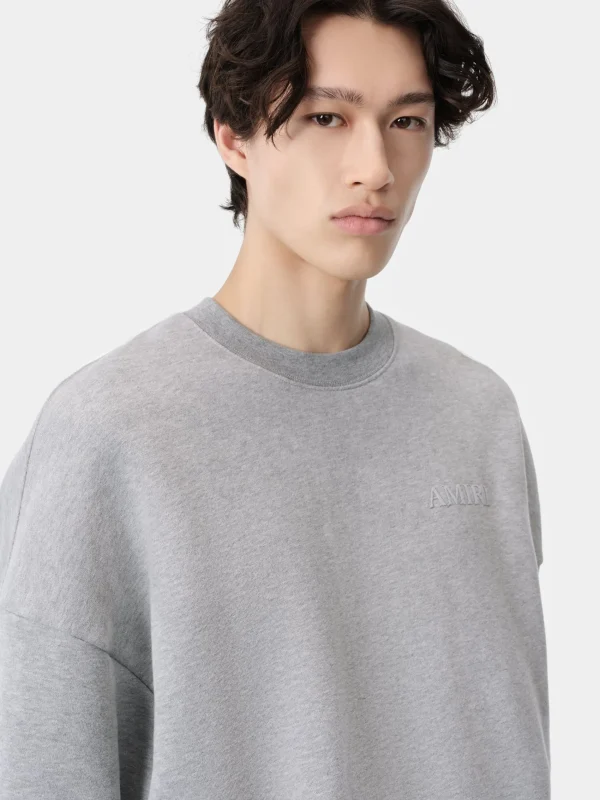 AMIRI Sweatshirts> OVERSIZED CREW Grey