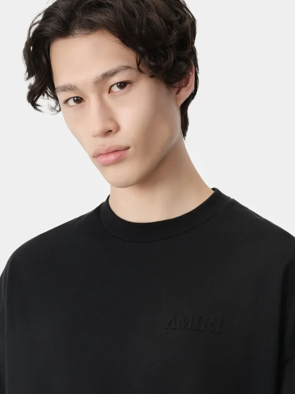 AMIRI Tees> OVERSIZED TEE BLACK
