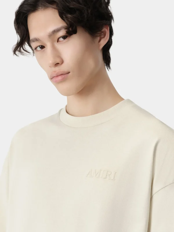 AMIRI Tees> OVERSIZED TEE BIRCH