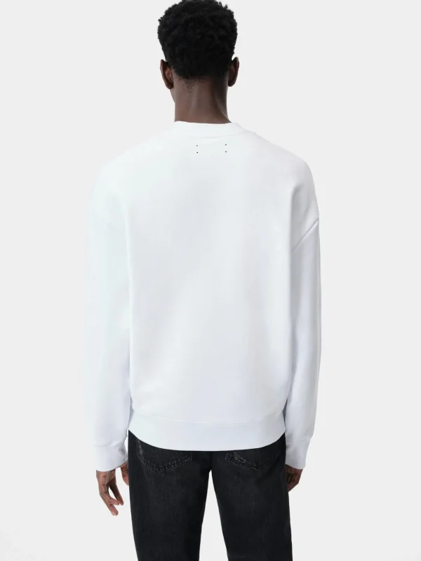 AMIRI Sweatshirts> PARADISE AIRBRUSH CREW White