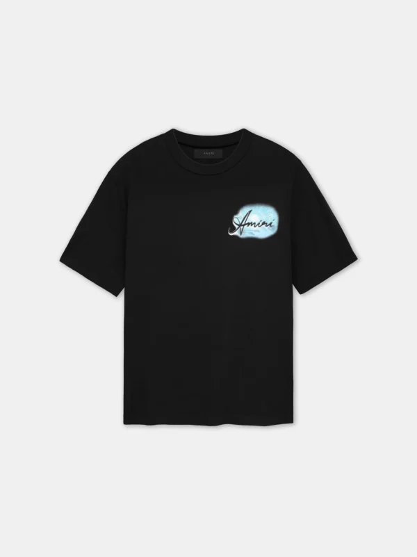 AMIRI Tees> PARADISE AIRBRUSH TEE BLACK
