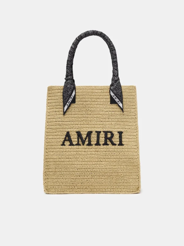 AMIRI Tote Bags | Bags> RAFFIA TOTE BLACK