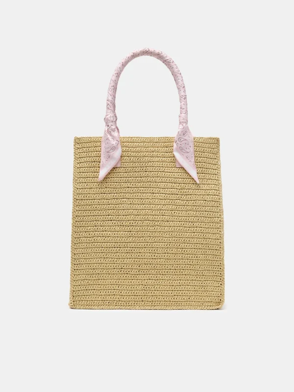 AMIRI Tote Bags | Bags> RAFFIA TOTE Pink