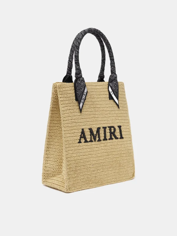 AMIRI Tote Bags | Bags> RAFFIA TOTE BLACK