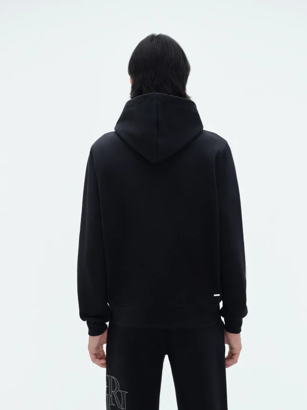 AMIRI Sweatshirts> STAGGERED LOGO HOODIE BLACK