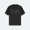 AMIRI Tees> STAGGERED LOGO TEE BLACK