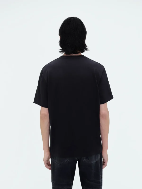 AMIRI Tees> STAGGERED LOGO TEE BLACK