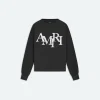 AMIRI Sweatshirts> STAGGERED SCRIBBLE CREWNECK BLACK