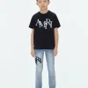AMIRI Tees> STAGGERED SCRIBBLE TEE BLACK