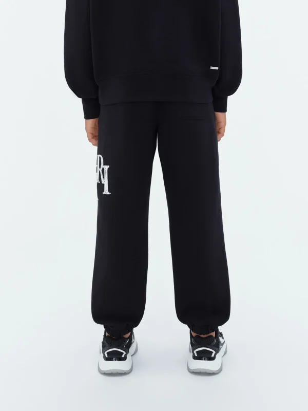 AMIRI Shorts & Sweatpants> STAGGERED SCRIBBLE SWEATPANT BLACK