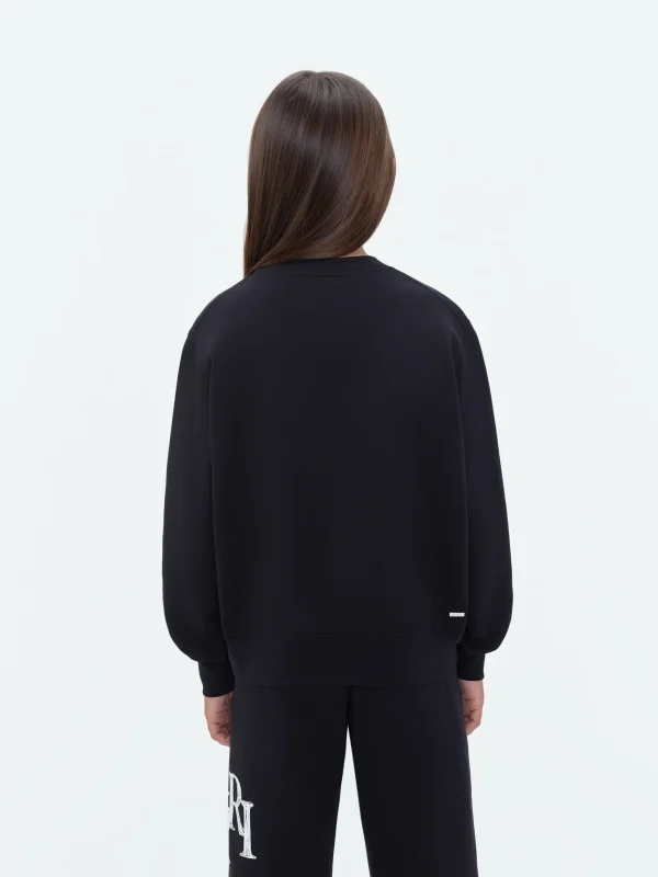 AMIRI Sweatshirts> STAGGERED SCRIBBLE CREWNECK BLACK