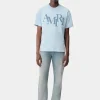 AMIRI Tees> STAGGERED TEE Cerulean