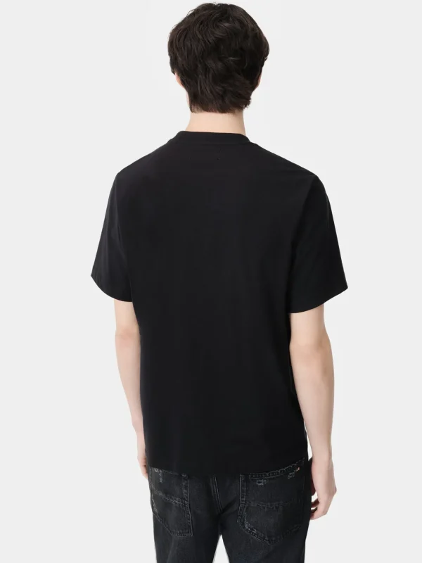 AMIRI Tees> STAGGERED TEE BLACK