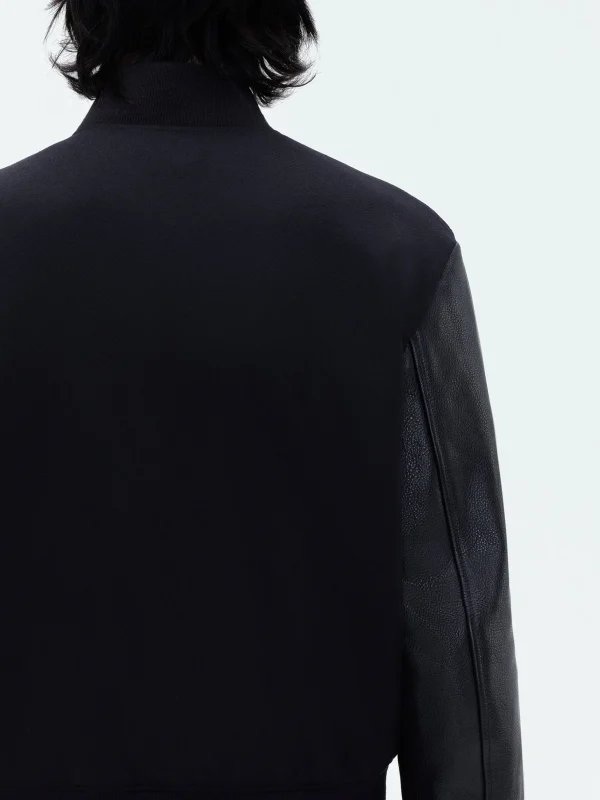 AMIRI Outerwear> STAGGERED VARSITY JACKET BLACK