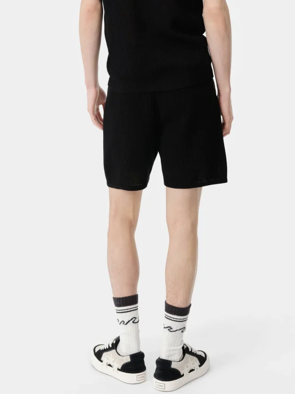 AMIRI Shorts & Sweatpants | Knitwear> SURF CLUB CROTCHET SHORT BLACK