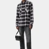 AMIRI Shirts> SWIRL FLANNEL SHIRT BLACK