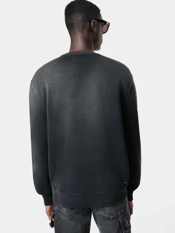 AMIRI Sweatshirts> THEATERS VINTAGE CREW BLACK