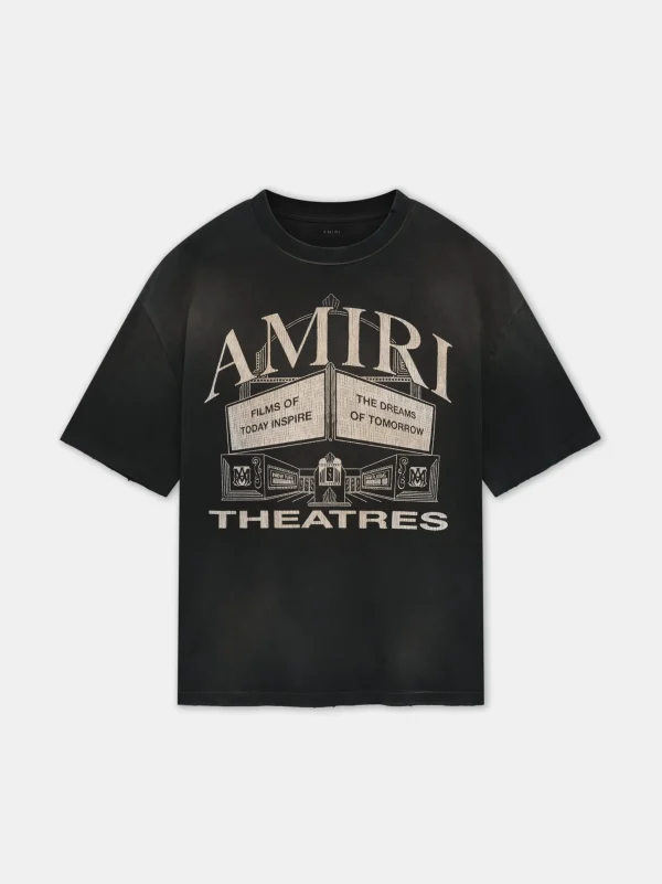 AMIRI Tees> THEATRES OVERSIZED TEE BLACK