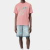 AMIRI Tees> TWISTED PALMS TEE Flamingo Pink