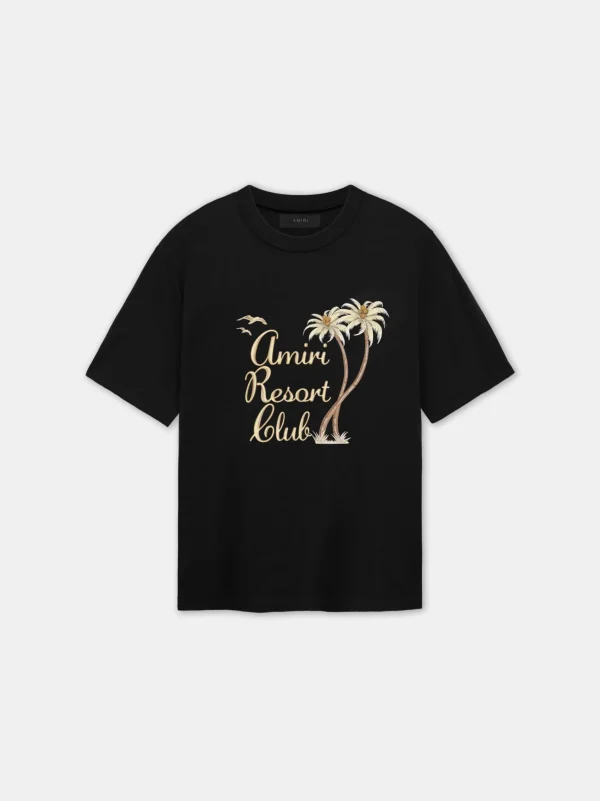 AMIRI Tees> TWISTED PALMS TEE BLACK