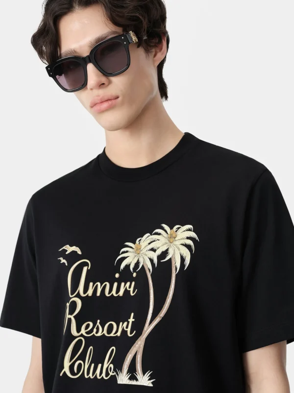 AMIRI Tees> TWISTED PALMS TEE BLACK