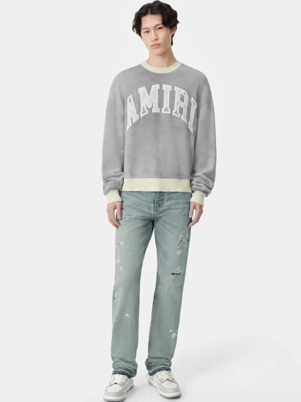 AMIRI Knitwear> VINTAGE CASHMERE CREW Grey
