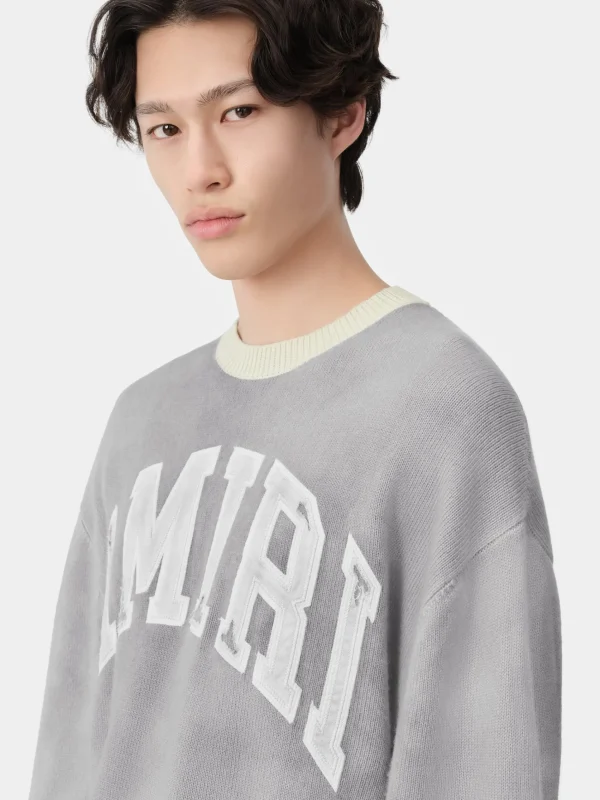 AMIRI Knitwear> VINTAGE CASHMERE CREW Grey