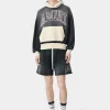 AMIRI Shorts & Sweatpants> VINTAGE COLLEGIATE SHORT BLACK
