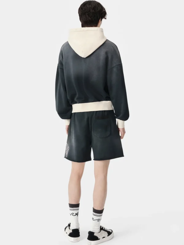 AMIRI Shorts & Sweatpants> VINTAGE COLLEGIATE SHORT BLACK