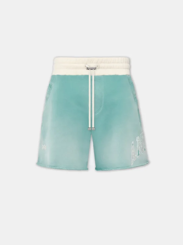 AMIRI Shorts & Sweatpants> VINTAGE COLLEGIATE SHORT Sea Blue