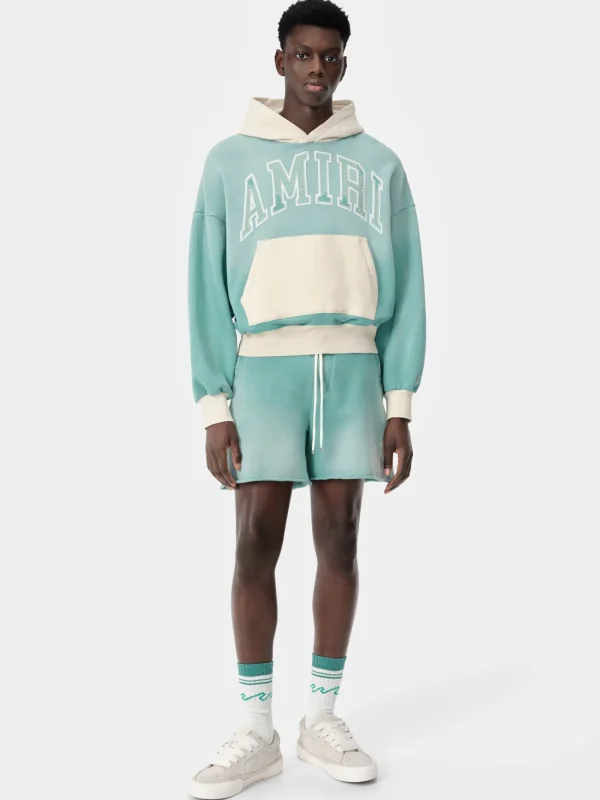 AMIRI Sweatshirts> VINTAGE OVERSIZED HOODIE Sea Blue